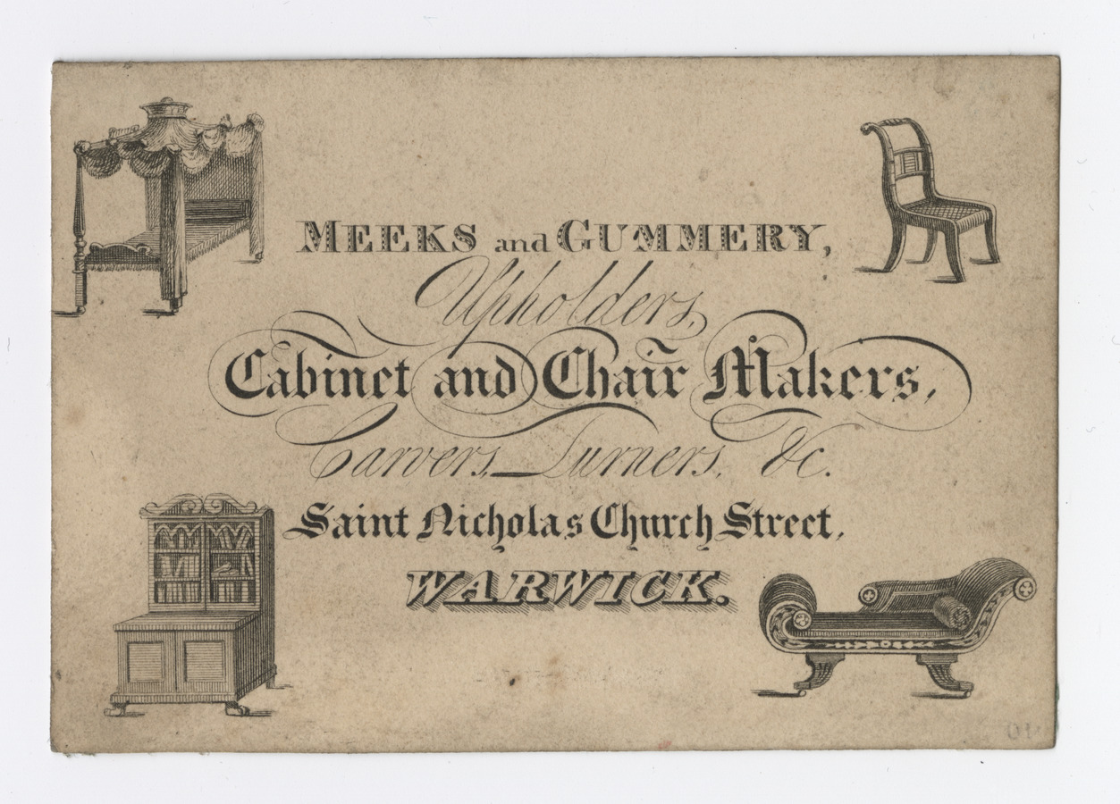 Meeks and Gummery trade card - image 1