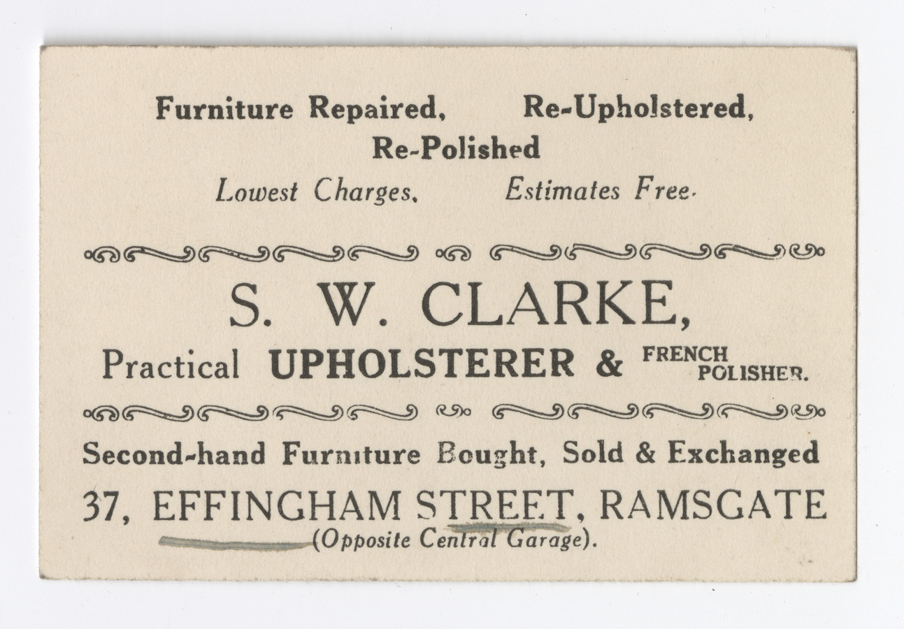 S. W. Clarke trade card - image 1