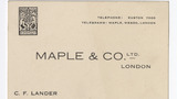 Maple & Co. Ltd trade card