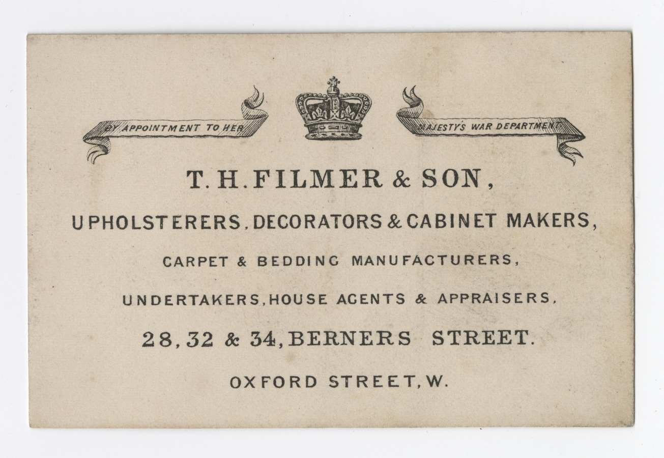 T. H. Filmer & Son trade card - image 1