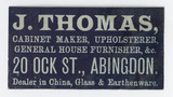 J. Thomas trade card (label)