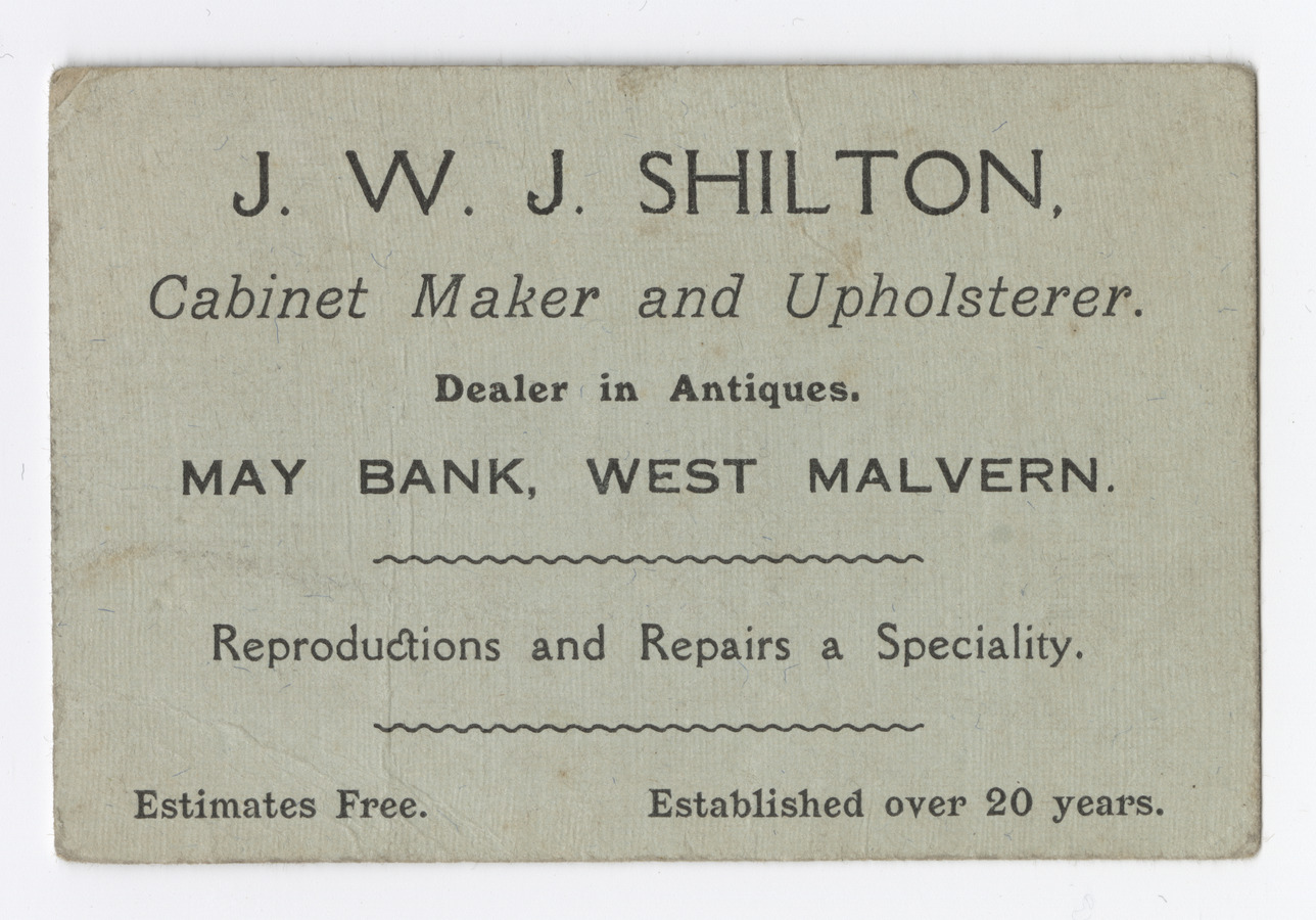 J. W. J. Shilton trade card - image 1