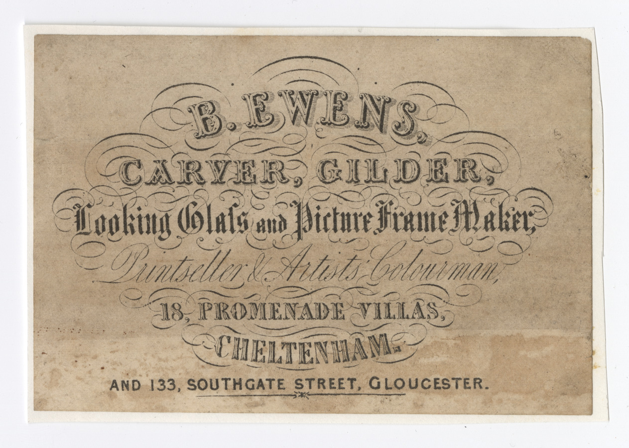 B. Ewens trade card (label) - image 1