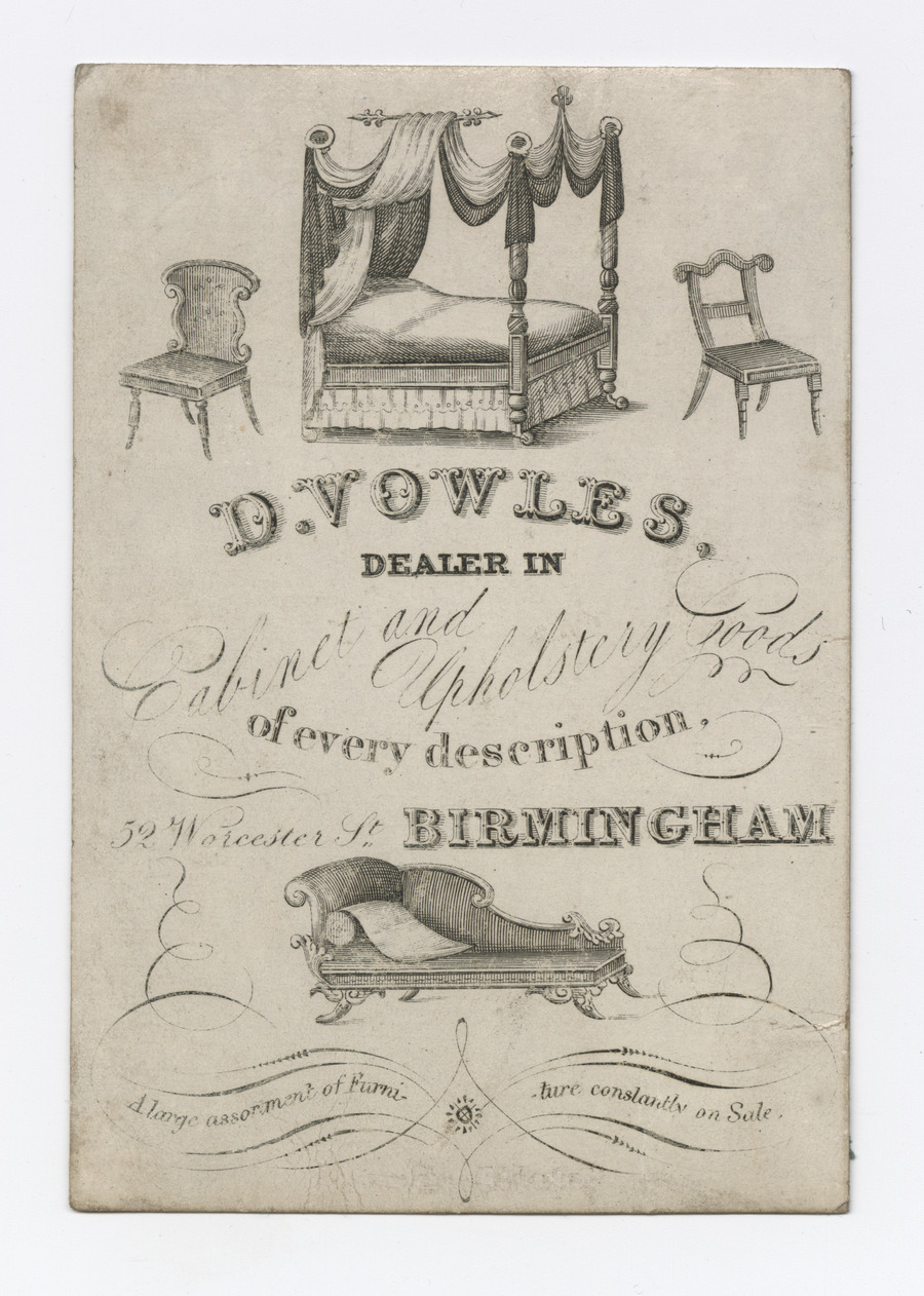 D. Vowles trade card - image 1