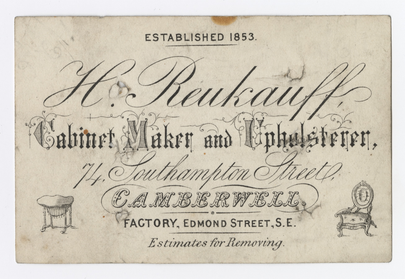 H. Reukauff trade card - image 1