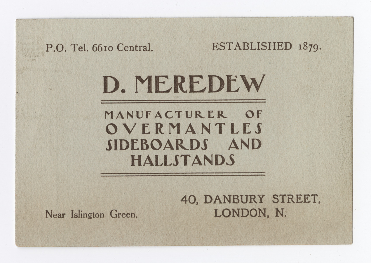 D. Meredew trade card - image 1