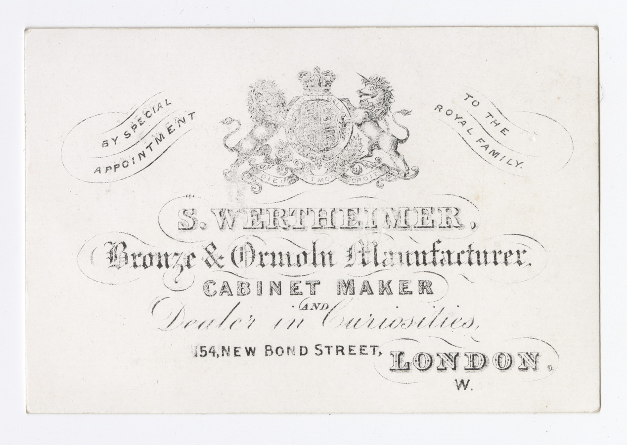 S. Wertheimer trade card - image 1