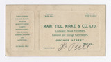 Maw, Till, Kirke & Co. Ltd trade card