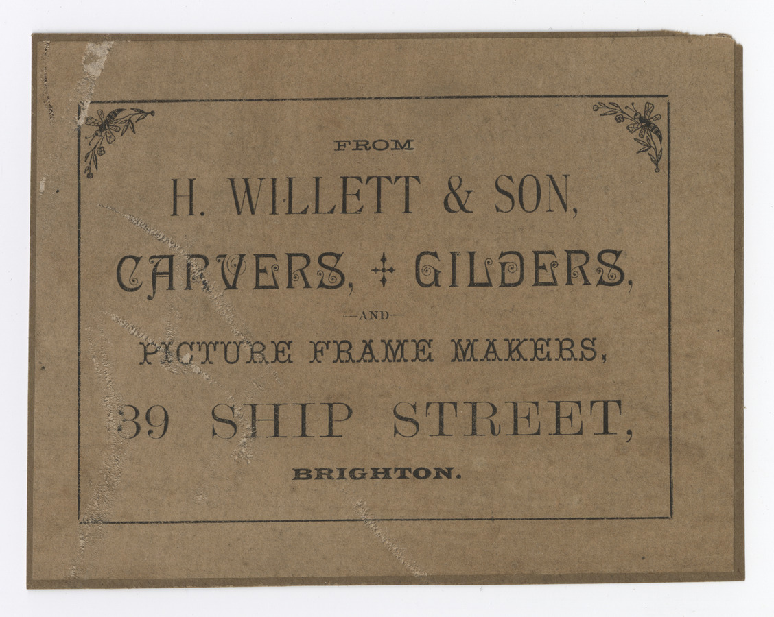 H. Willett & Son trade card (label) - image 1