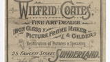 Wilfrid Coates trade card (label)