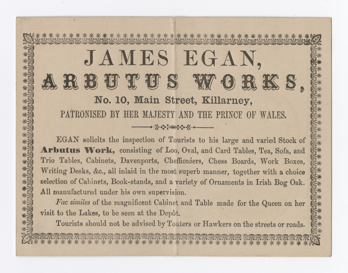 James Egan trade card - image 1