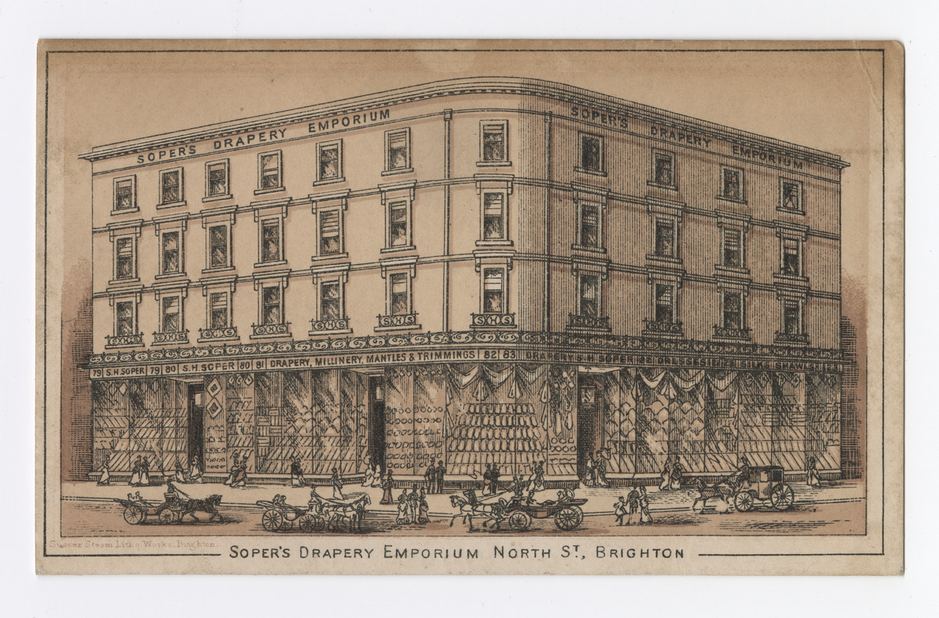 Soper's Drapery Emporium trade card - image 1