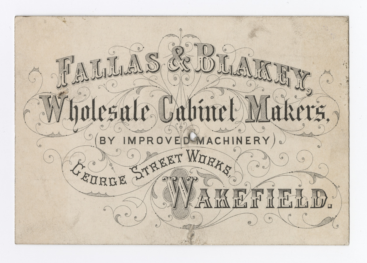 Fallas & Blakey trade card - image 1