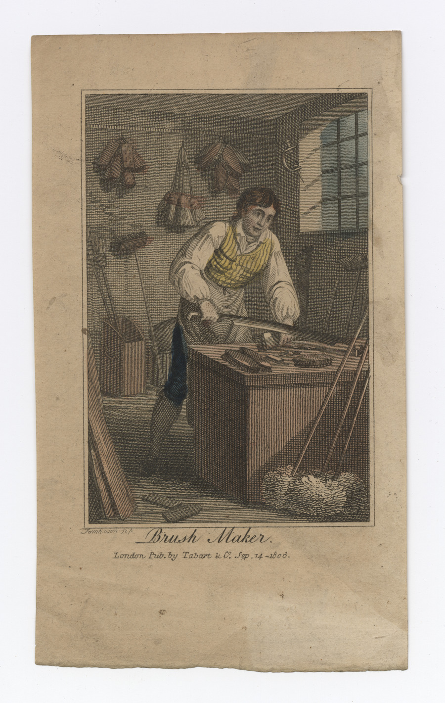 Brush maker engraving - image 1