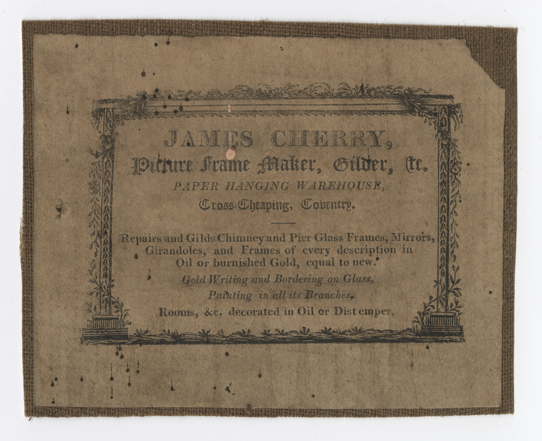 James Cherry trade card (label) - image 1