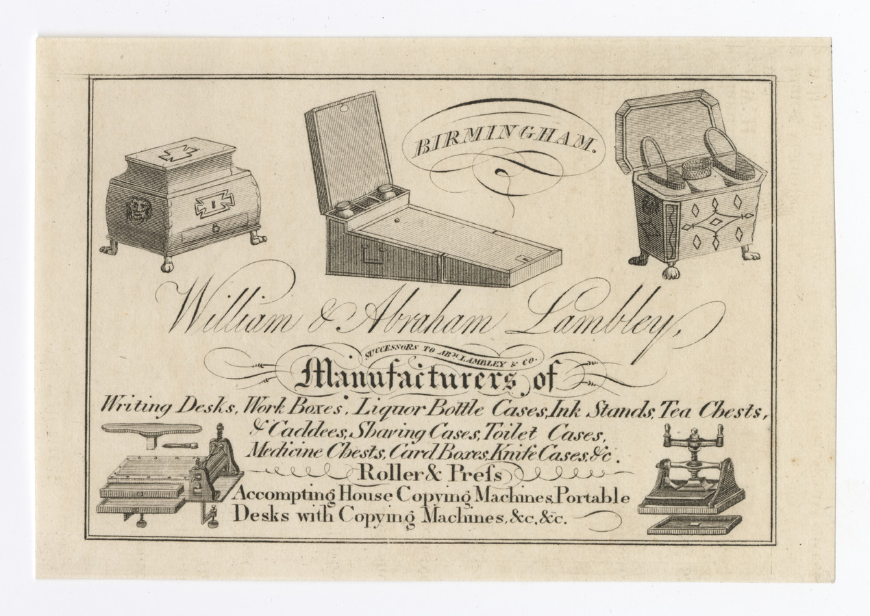 William & Abraham Lambley trade card - image 1