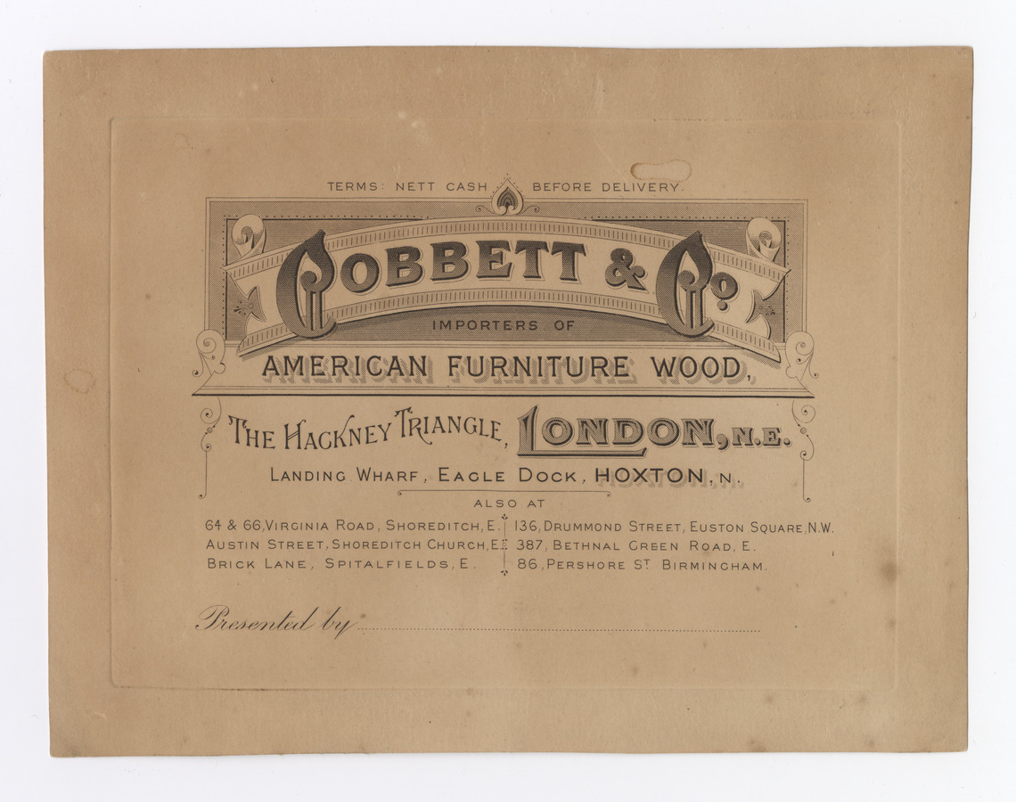 Cobbett & Co. trade card - image 1