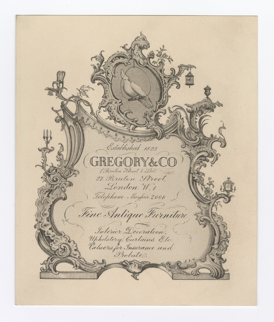 Gregory & Co. trade card - image 1