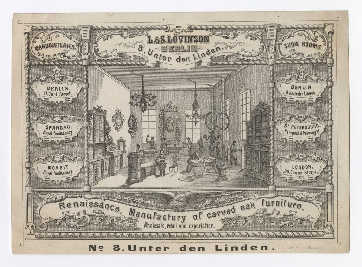 L. & S. Lövinson trade card - image 1