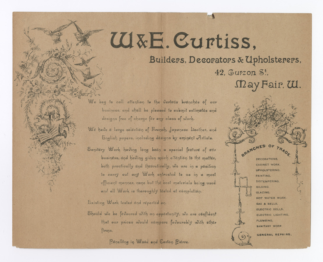 W. & E. Curtiss trade card (advertisement) - image 1