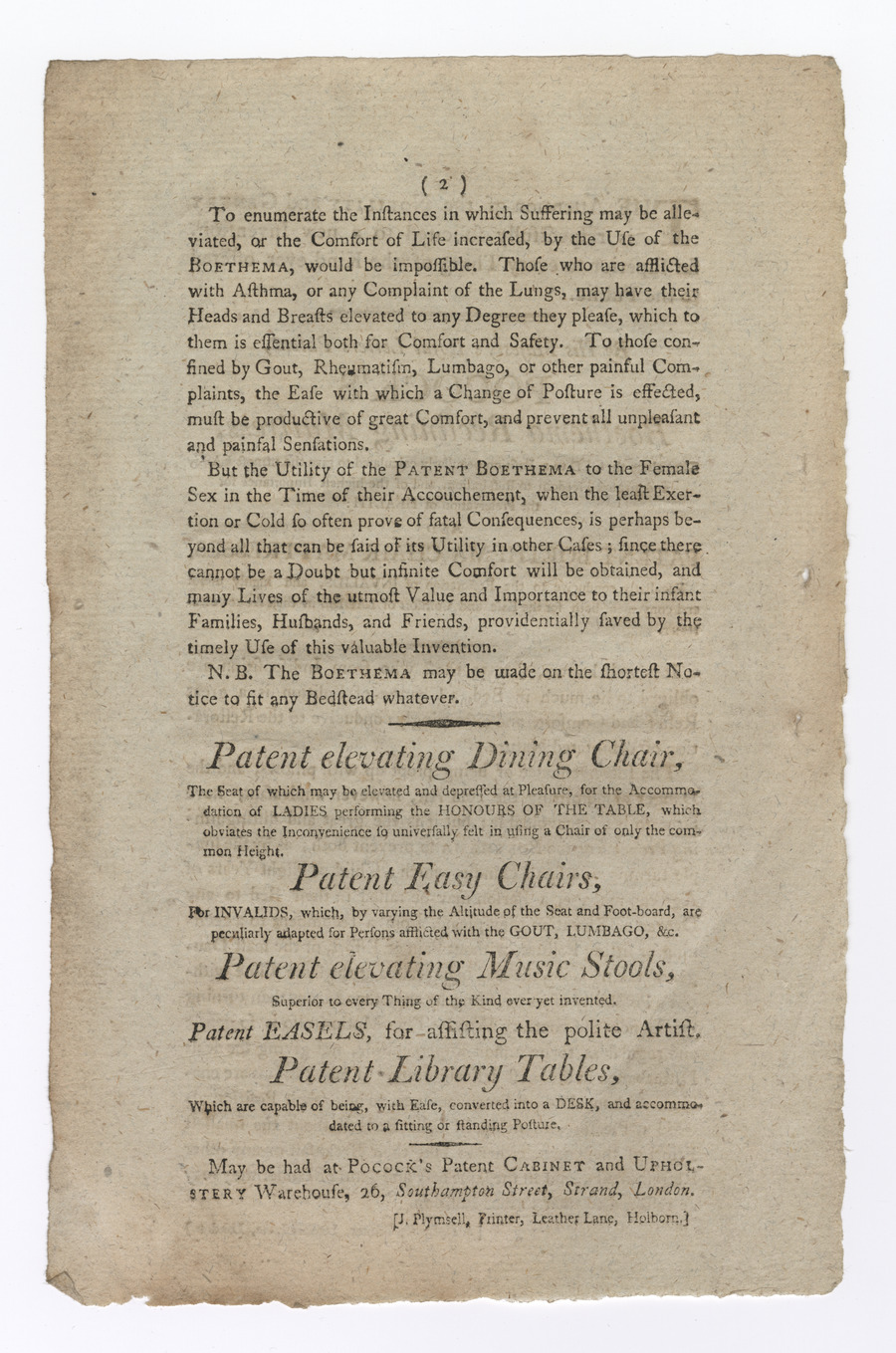 Pocock handbill - image 2