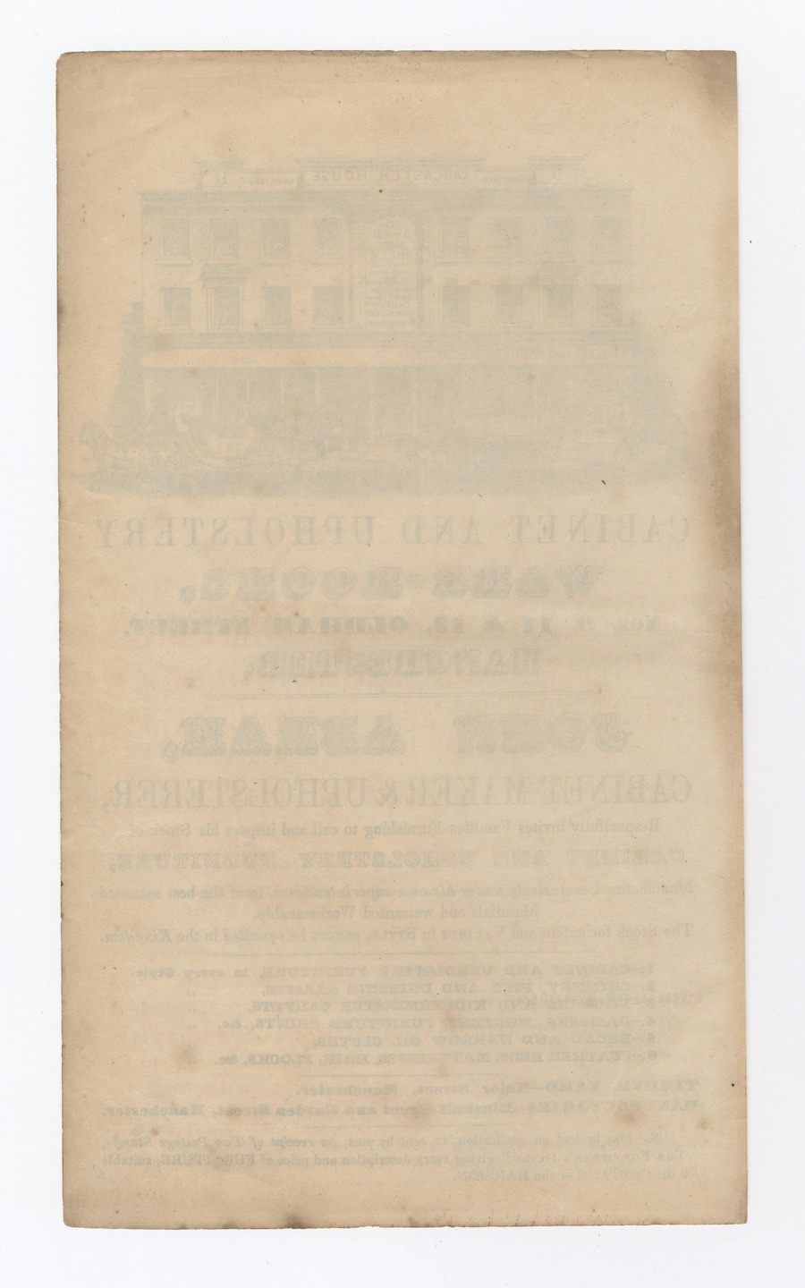 John Abram handbill - image 2