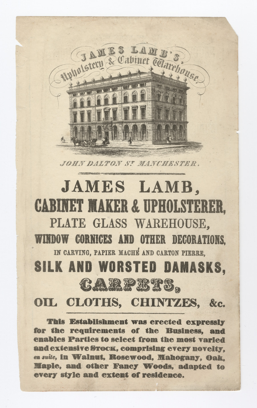 James Lamb handbill - image 1