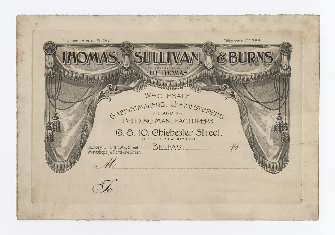 Thomas, Sullivan & Burns billhead - image 1