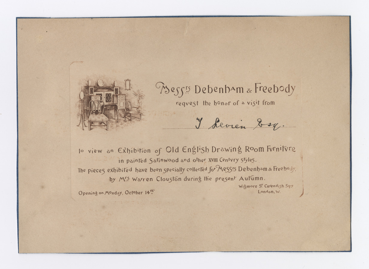 Debenham & Freebody furniture exhibition ticket - image 1