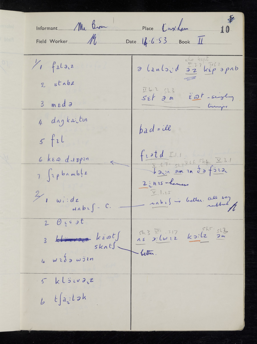Cuxham Response Book - 25O5 Media credit University of Leeds
