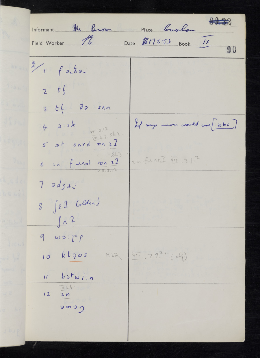 Cuxham Response Book - 25O5 Media credit University of Leeds