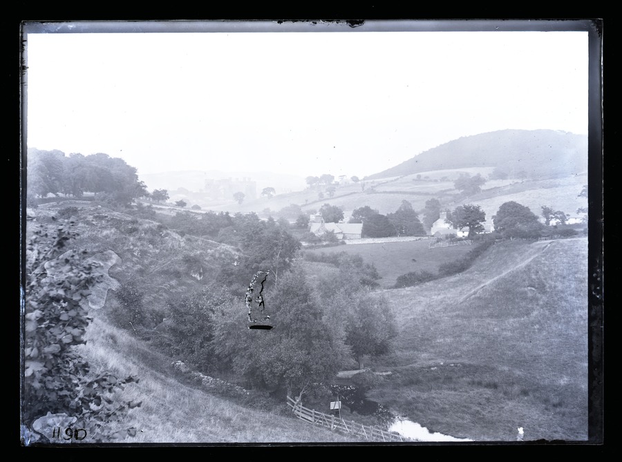 Distant view of Conway [Conwy] Castle 