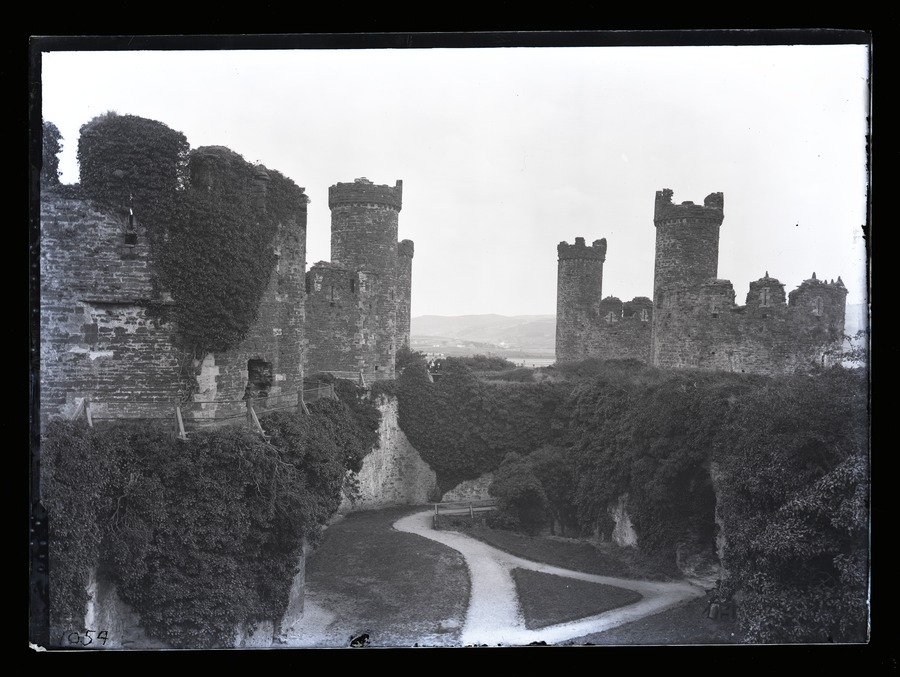 Conway [Conwy] Castle Courtyard, from Walls, West 