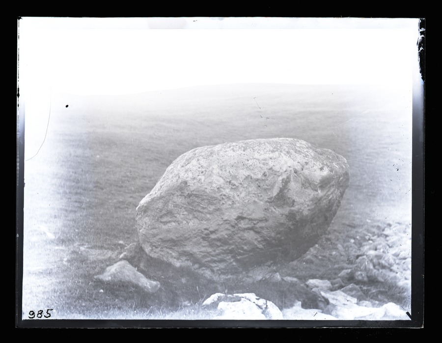 Grange [Grange-over-Sands], boulder Erratic on Limest. [limestone] block 