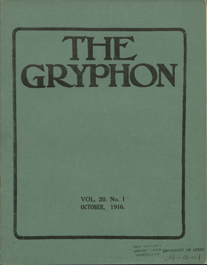 The Gryphon, volume 20 issue 1 Image © University of Leeds