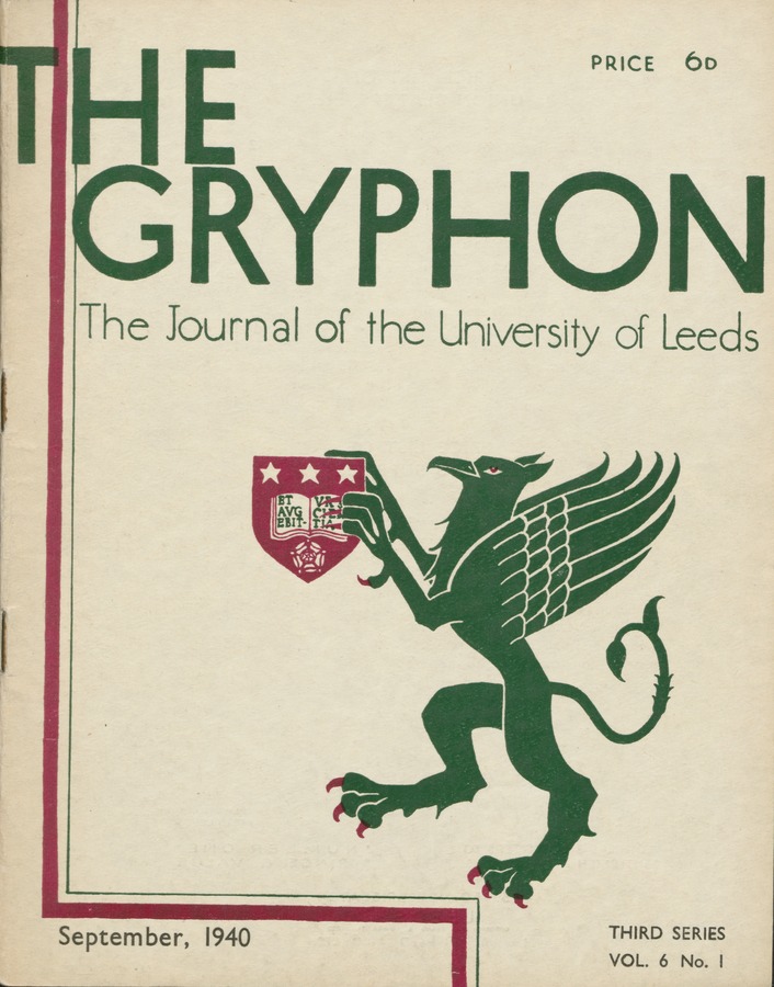 The Gryphon: Third Series, volume 6 issue 1 Image © University of Leeds