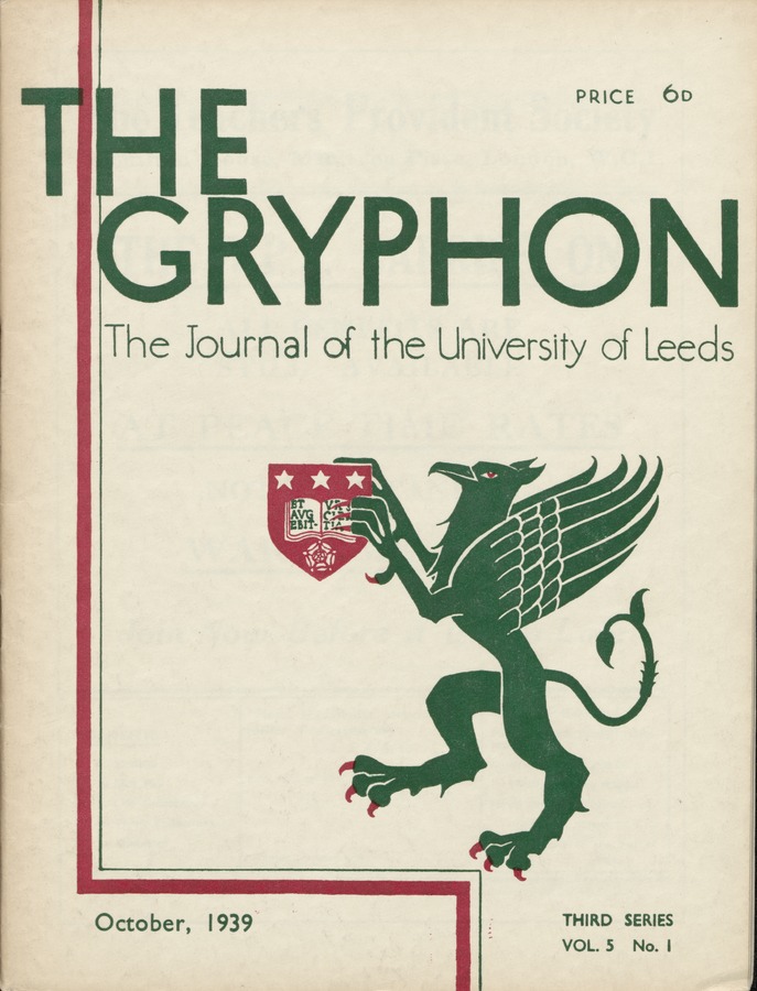 The Gryphon: Third Series, volume 5 issue 1 Image © University of Leeds
