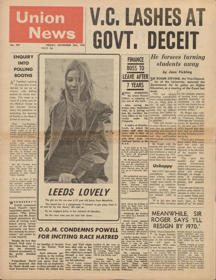 Union News, issue 359 Image © University of Leeds
