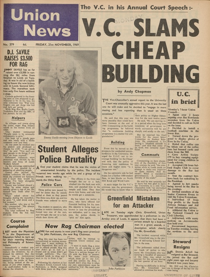 Union News, issue 379 Image © University of Leeds