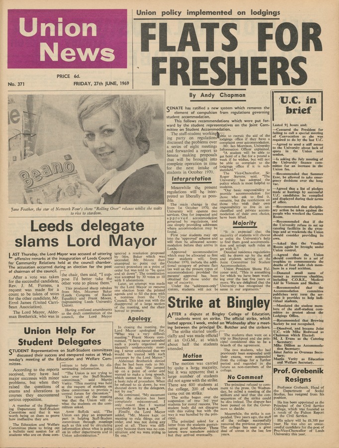 Union News, issue 371 Image © University of Leeds