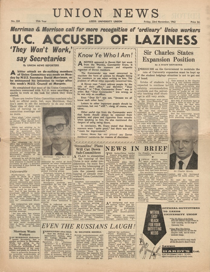 Union News, issue 224 Image © University of Leeds