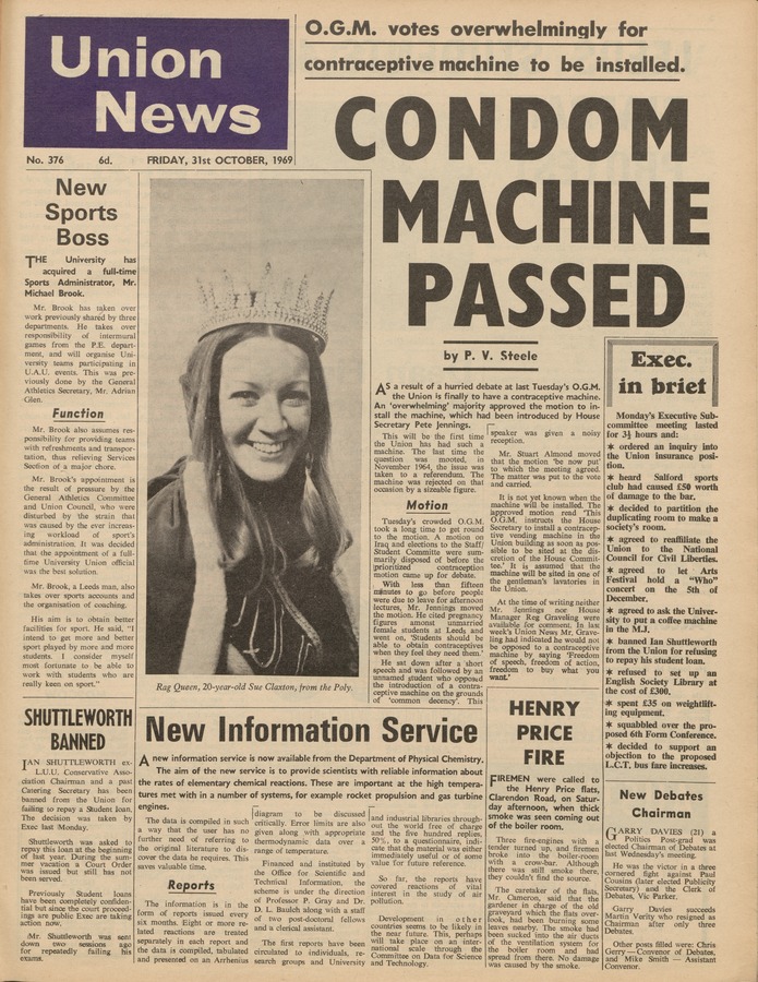 Union News, issue 376 Image © University of Leeds
