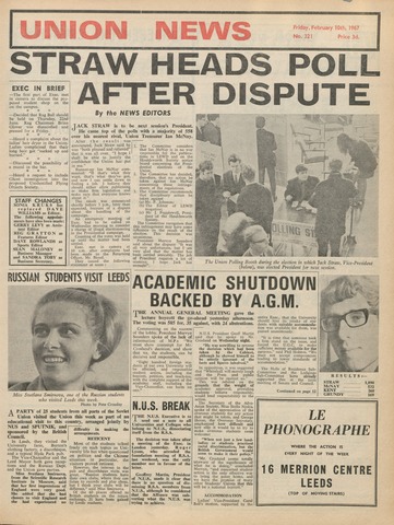 Union News, issue 321 Image © University of Leeds