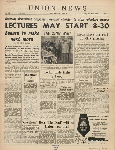 Union News, issue 235 Image © University of Leeds