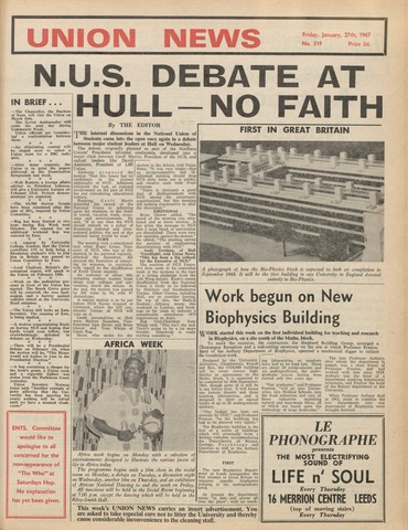 Union News, issue 319 Image © University of Leeds