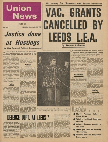 Union News, issue 369 Image © University of Leeds