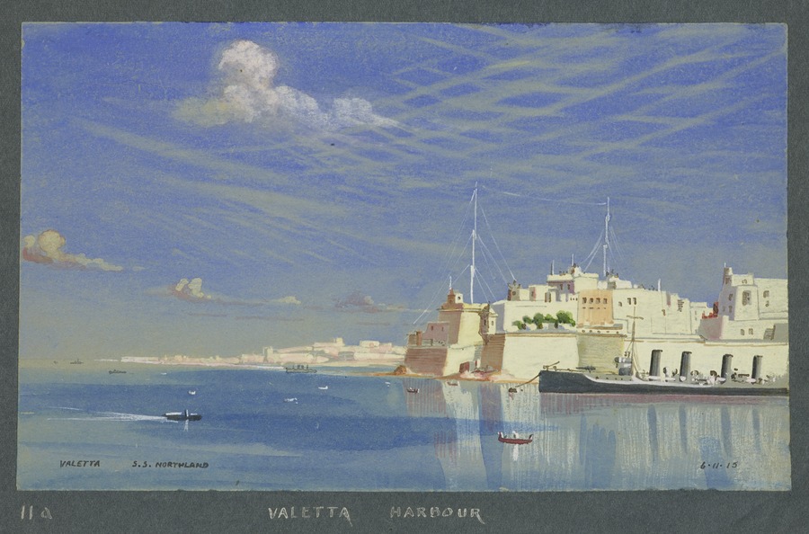 Mounted sketches and paintings of Gallipoli, the East Mediterranean and the Western Front (1915-1917) / R.C. Perry. Image © University of Leeds