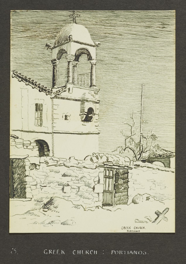 Mounted sketches and paintings of Gallipoli, the East Mediterranean and the Western Front (1915-1917) / R.C. Perry. Image © University of Leeds