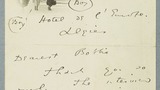 Autograph letter to Robert Ross / Oscar Wilde.