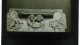 Misereres, Ely, B Two men throwing dice L. Woman sitting on a bench, large barrel by her side. R. Man with jug and glass.